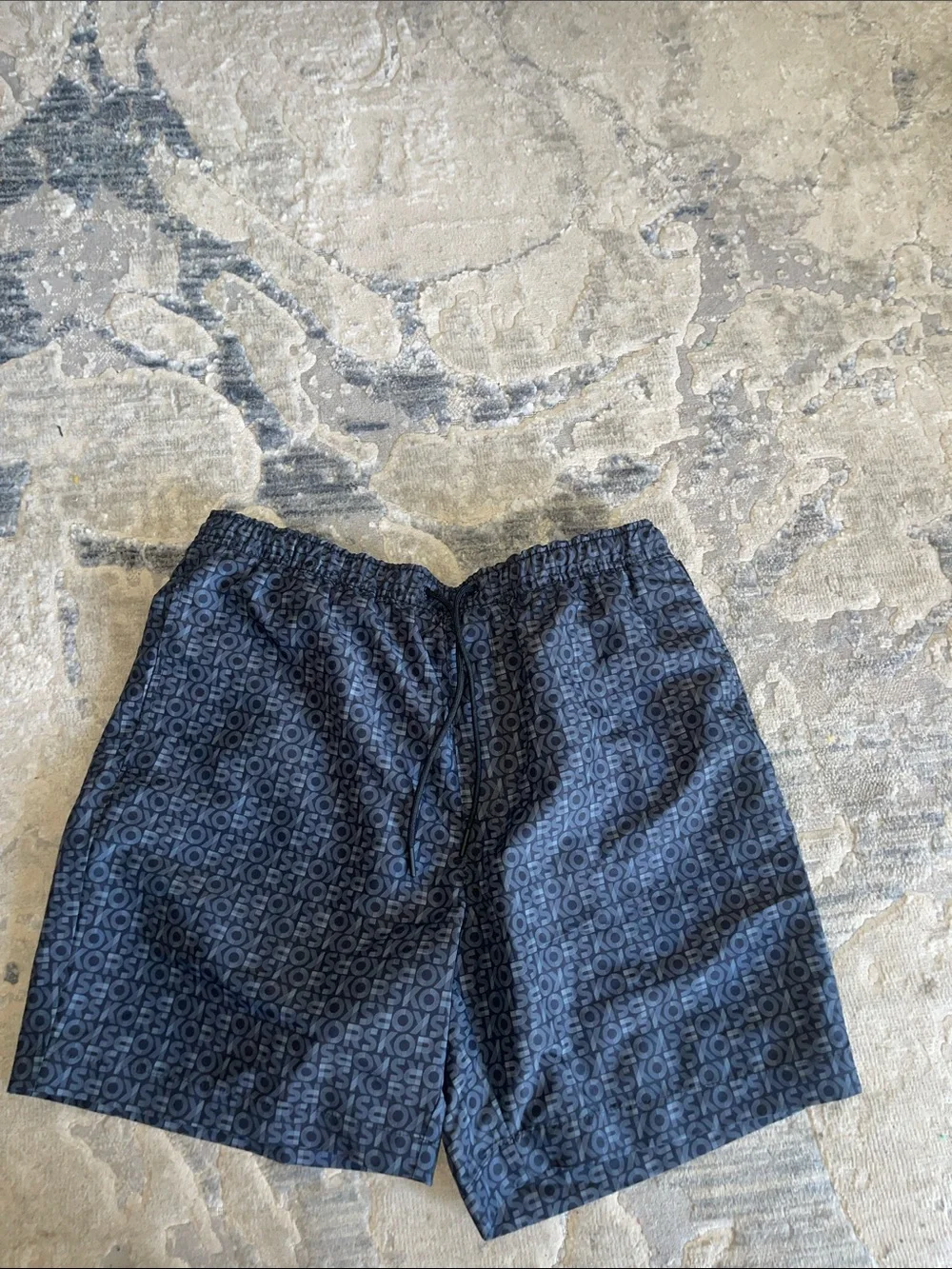 Michael Kors Navy Logo-Print Athletic Shorts
